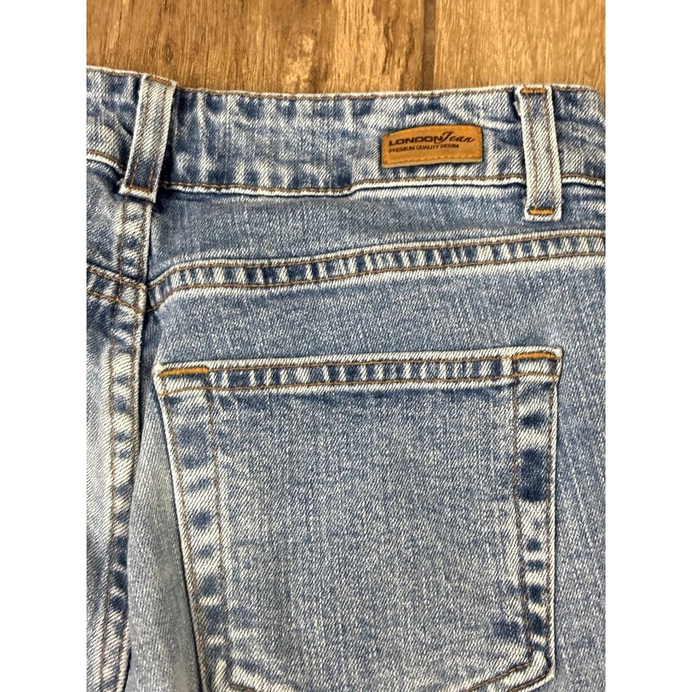 London Jean‎ Y2K Low Rise Bootcut Jeans Women's 4 Stretch Light Wash - Picture 11 of 13